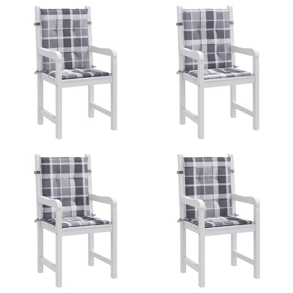 vidaXL Coussins de chaise de jardin pour dossier bas 4 pcs 100x50x3 cm
