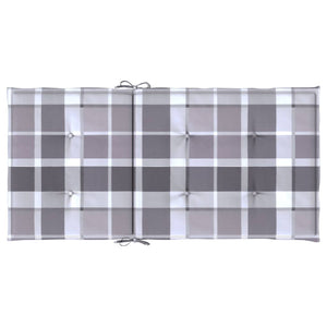 vidaXL Coussins de chaise de jardin pour dossier bas 4 pcs 100x50x3 cm