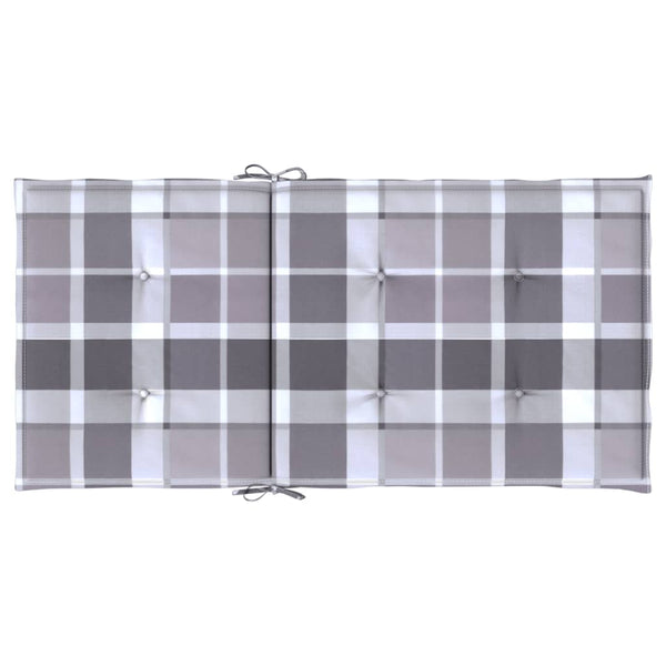 vidaXL Coussins de chaise de jardin pour dossier bas 4 pcs 100x50x3 cm