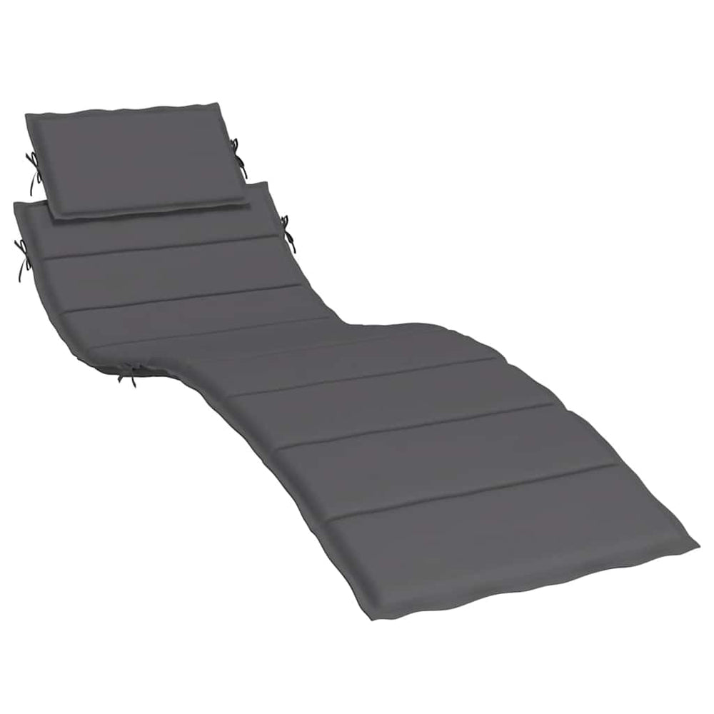 vidaXL Sun Lounger Cushion Anthracite 186x58x4 cm Oxford Fabric