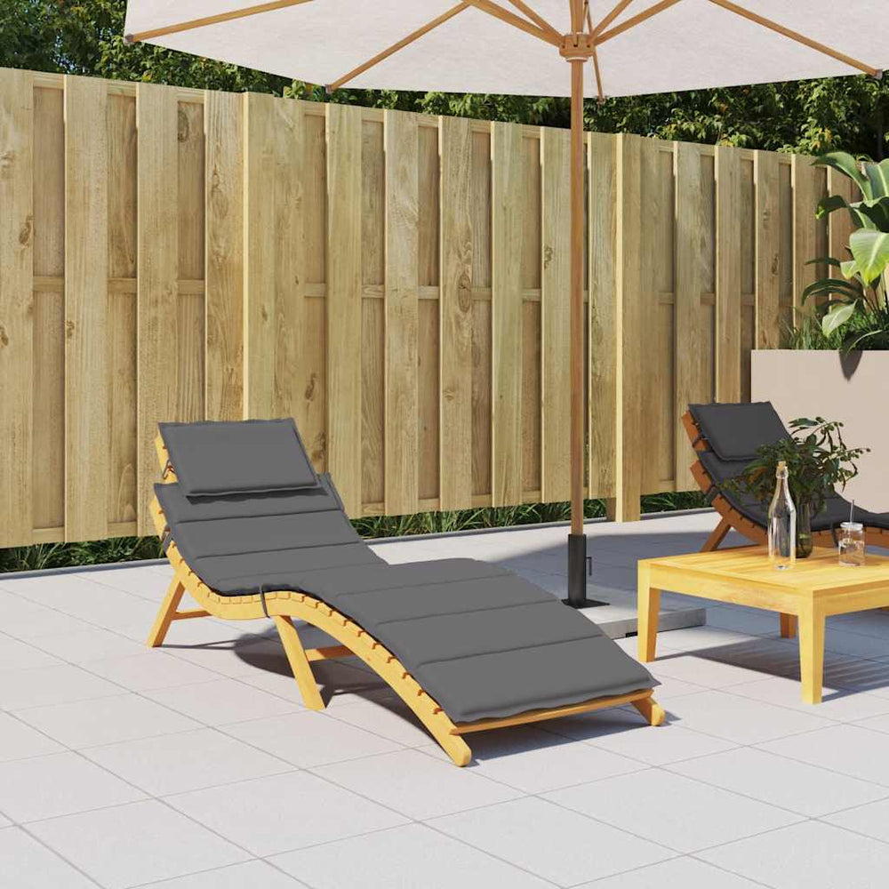 vidaXL Sun Lounger Cushion Anthracite 186x58x4 cm Oxford Fabric