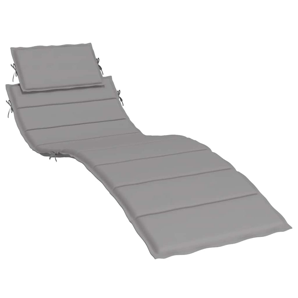 vidaXL Sun Lounger Cushion Grey 186x58x4 cm Oxford Fabric