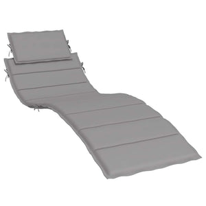 Sonnenliegen-Auflage Grau 186x58x4 cm Oxford-Gewebe