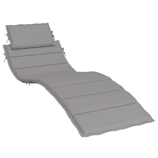 Sonnenliegen-Auflage Grau 186x58x4 cm Oxford-Gewebe