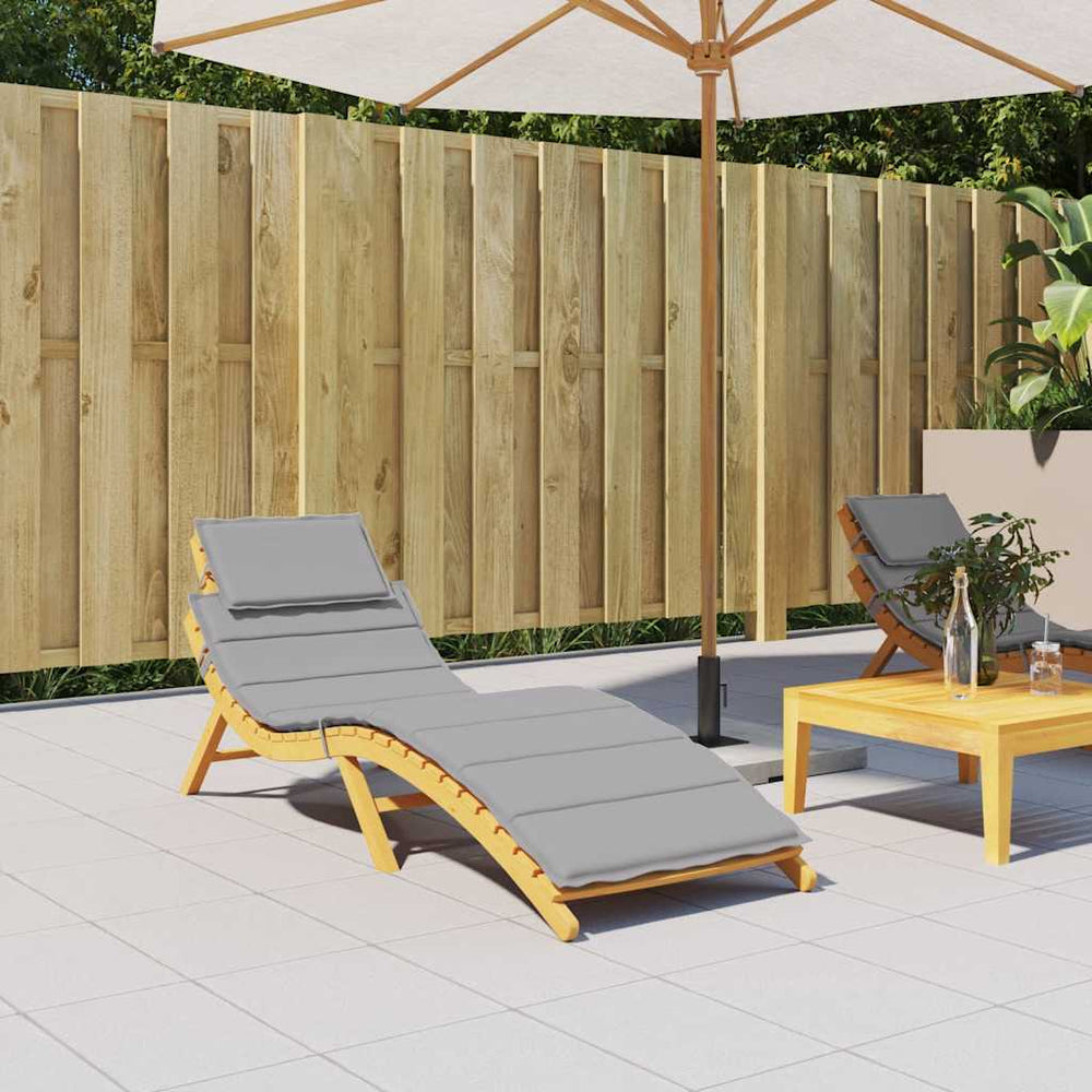 vidaXL Sun Lounger Cushion Grey 186x58x4 cm Oxford Fabric