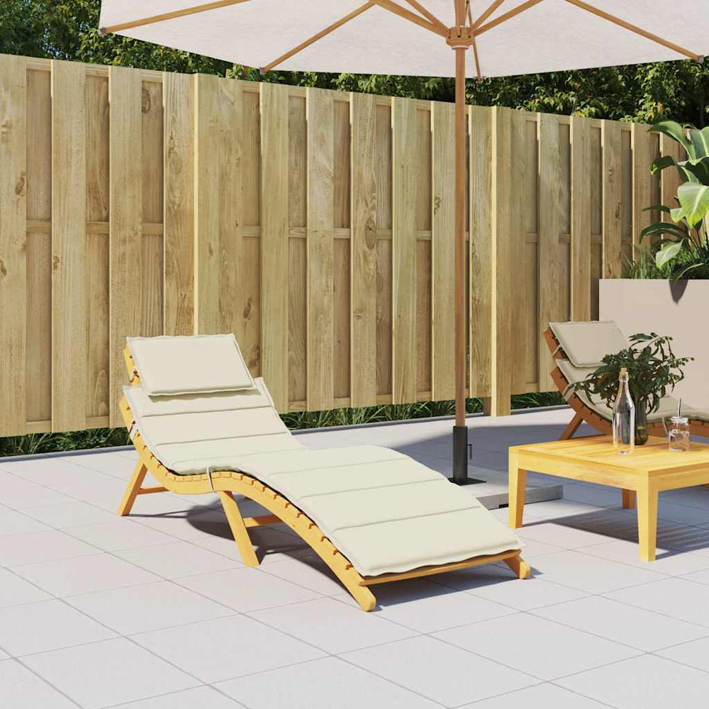 vidaXL Sun Lounger Cushion Cream 186x58x4 cm Oxford Fabric