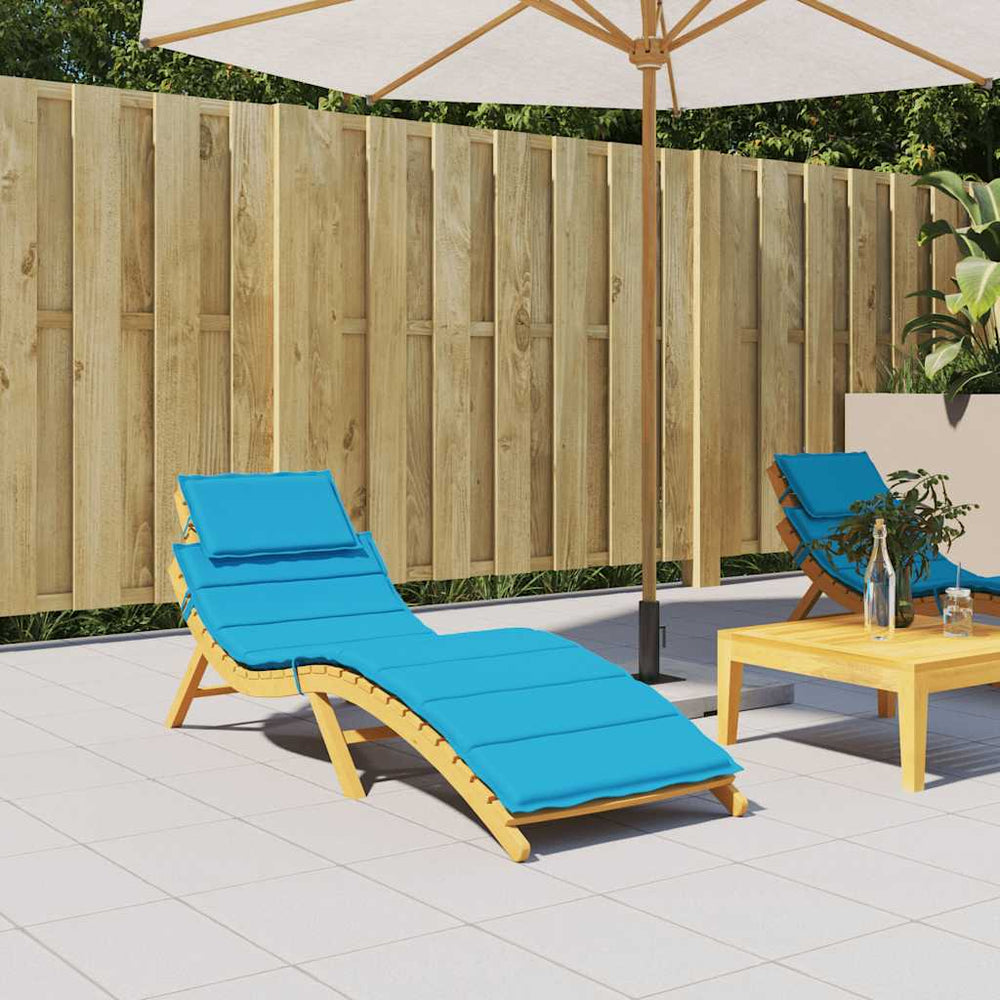 vidaXL Sun Lounger Cushion Blue 186x58x4 cm Oxford Fabric