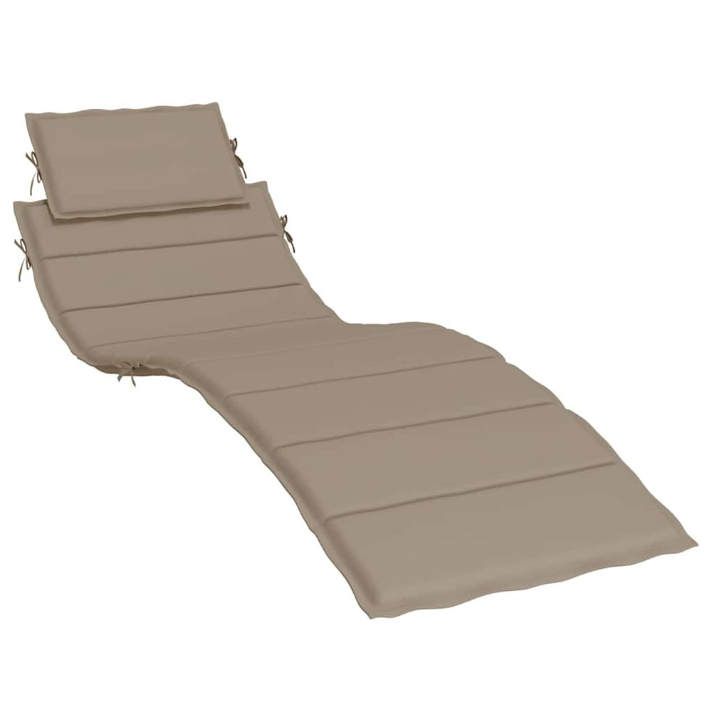 vidaXL Sun Lounger Cushion Taupe 186x58x4 cm Oxford Fabric