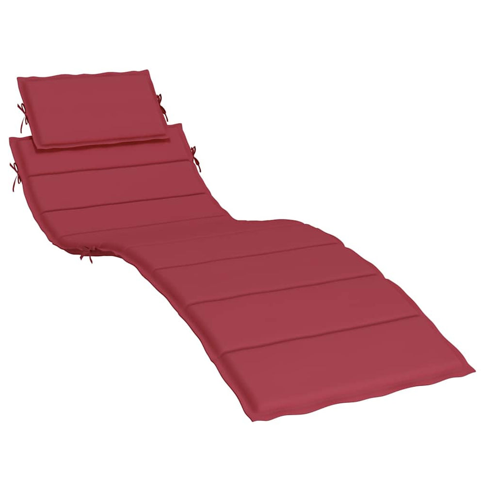 vidaXL Sun Lounger Cushion Wine Red 186x58x4 cm Oxford Fabric