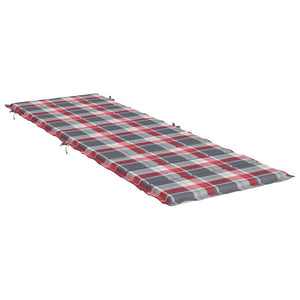 Sonnenliegen-Auflage Rot Karomuster 186x58x4 cm Oxford-Gewebe