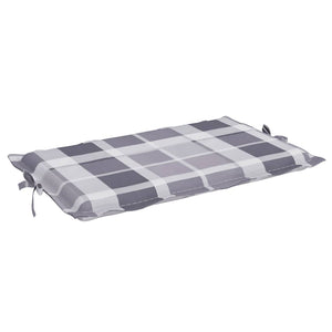 Sonnenliegen-Auflage Grau Karomuster 186x58x4 cm Oxford-Gewebe