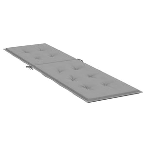 Liegestuhl-Auflage Grau (75+105)x50x4 cm