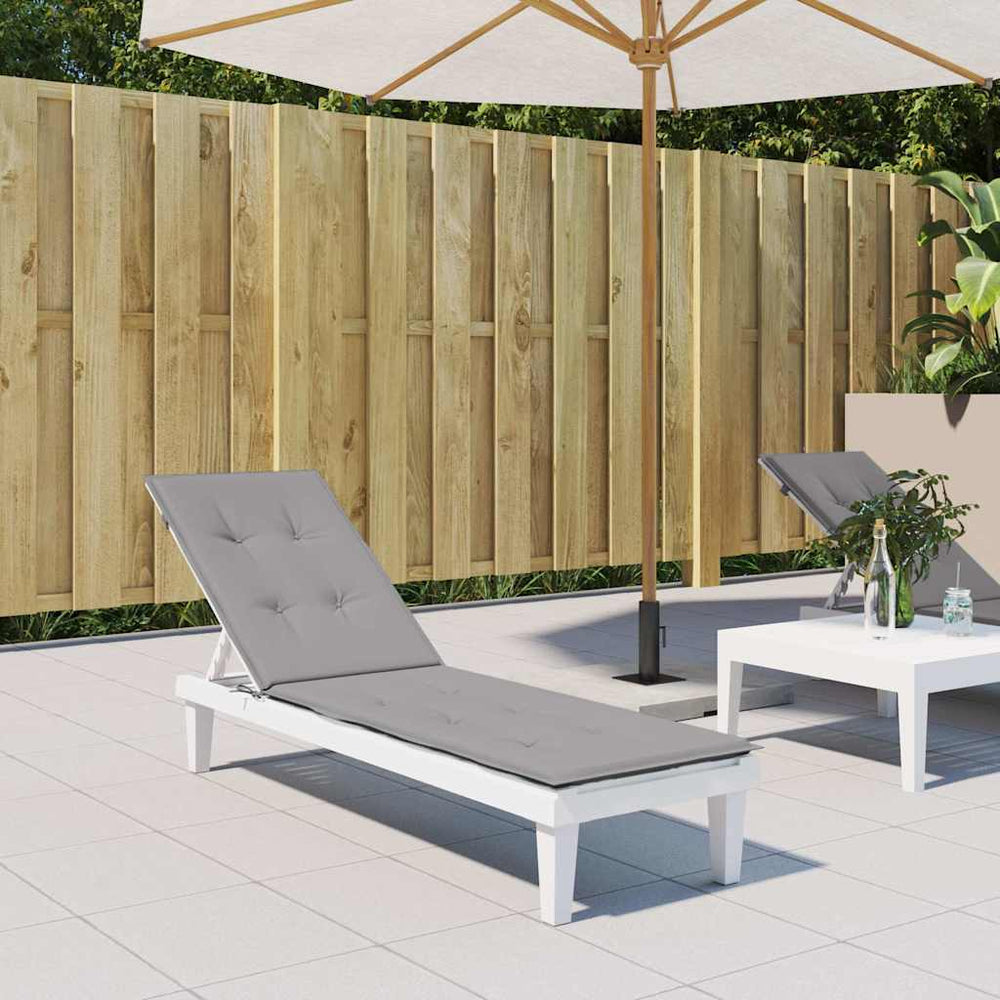 vidaXL Sun Lounger Cushion Grey (75+105)x50x4 cm