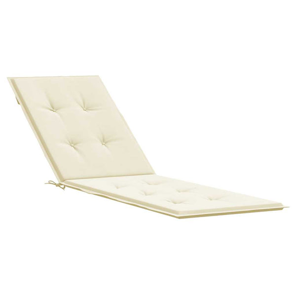 Liegestuhl-Auflage Creme (75+105)x50x4 cm