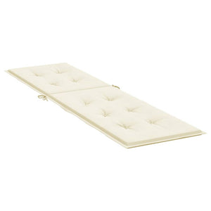 Liegestuhl-Auflage Creme (75+105)x50x4 cm