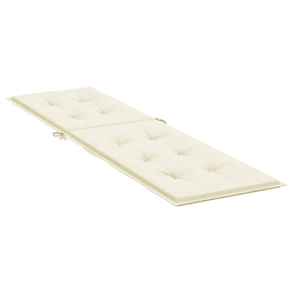 Liegestuhl-Auflage Creme (75+105)x50x4 cm