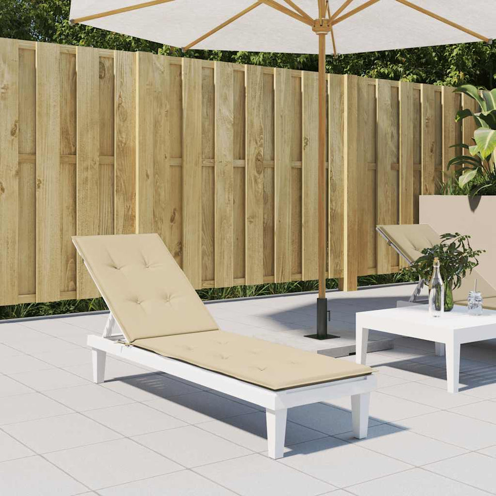 vidaXL Sun Lounger Cushion Beige (75+105)x50x4 cm