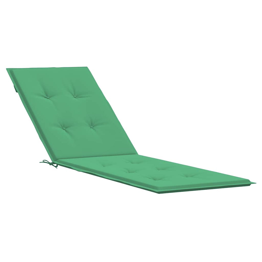 vidaXL Sun Lounger Cushion Green (75+105)x50x4 cm