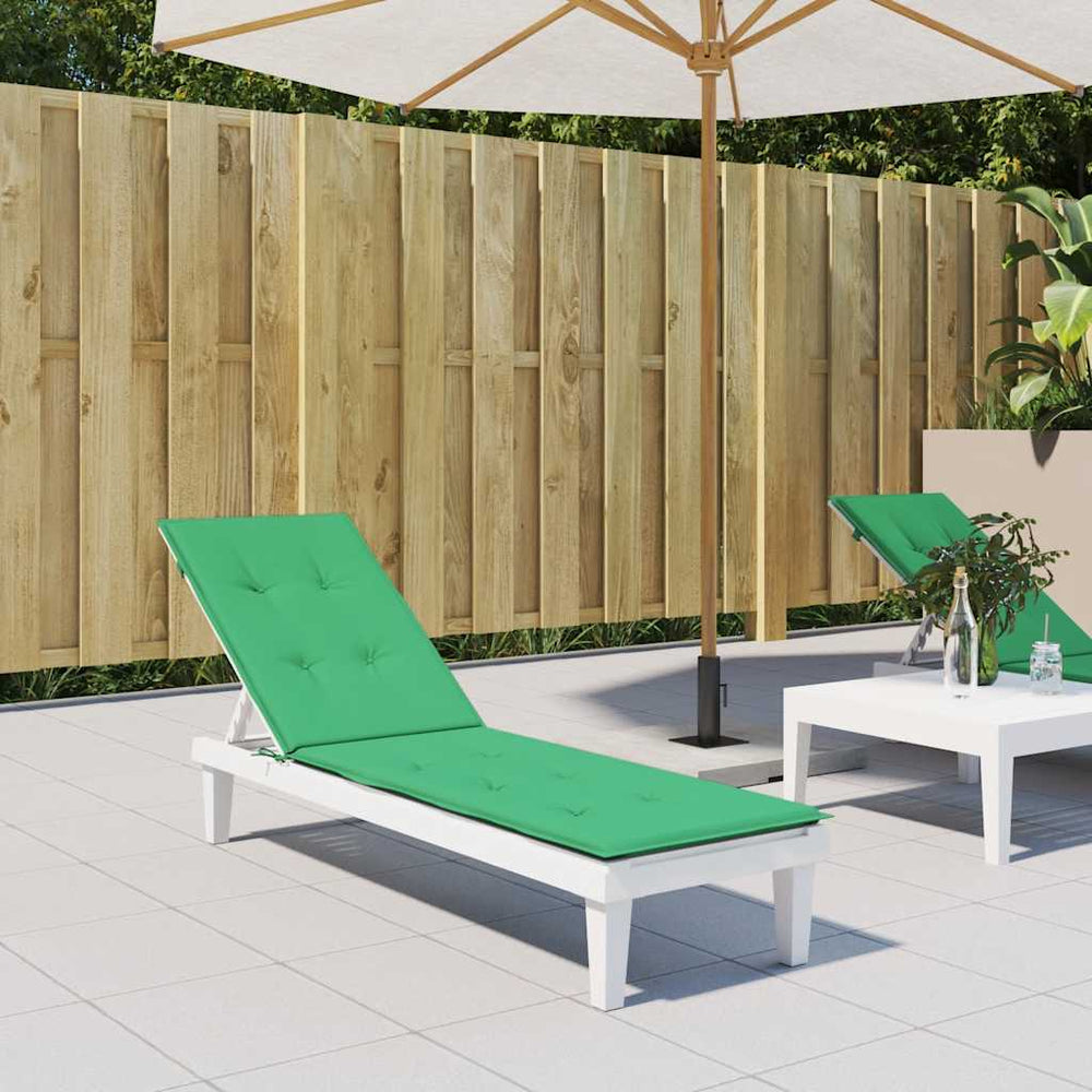 vidaXL Sun Lounger Cushion Green (75+105)x50x4 cm