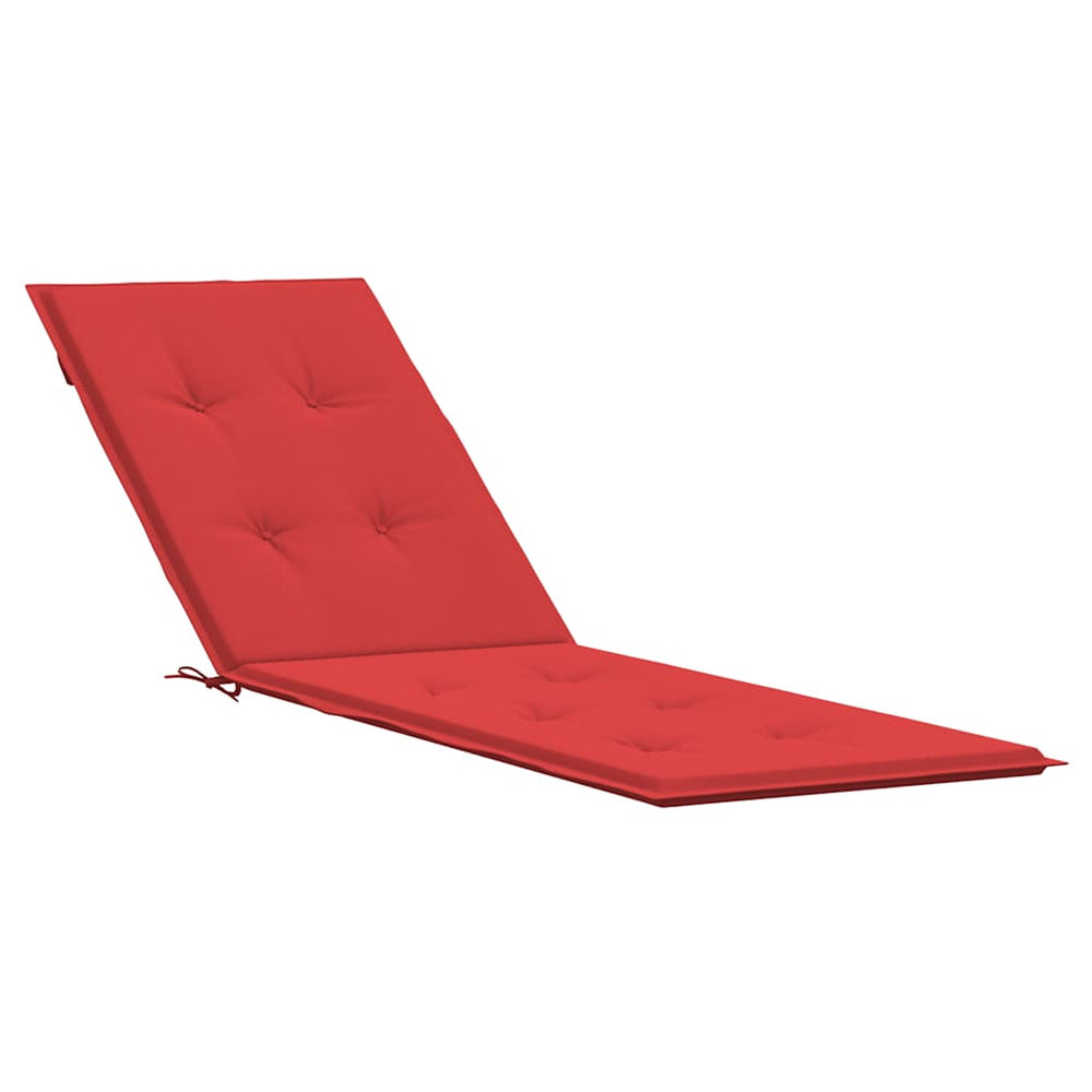 vidaXL Sun Lounger Cushion Red (75+105)x50x4 cm