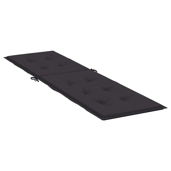 Liegestuhl-Auflage Schwarz (75+105)x50x4 cm
