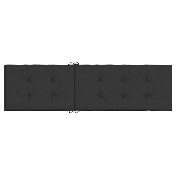 Liegestuhl-Auflage Schwarz (75+105)x50x4 cm