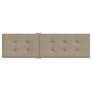 Liegestuhl-Auflage Taupe (75+105)x50x4 cm