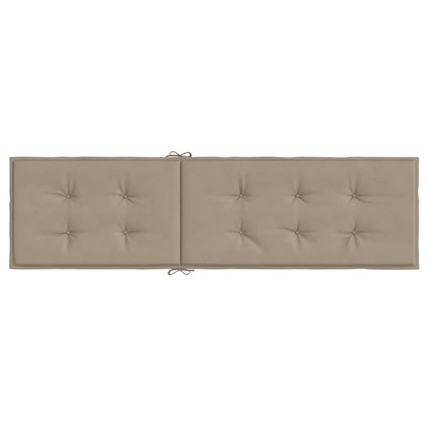 Liegestuhl-Auflage Taupe (75+105)x50x4 cm