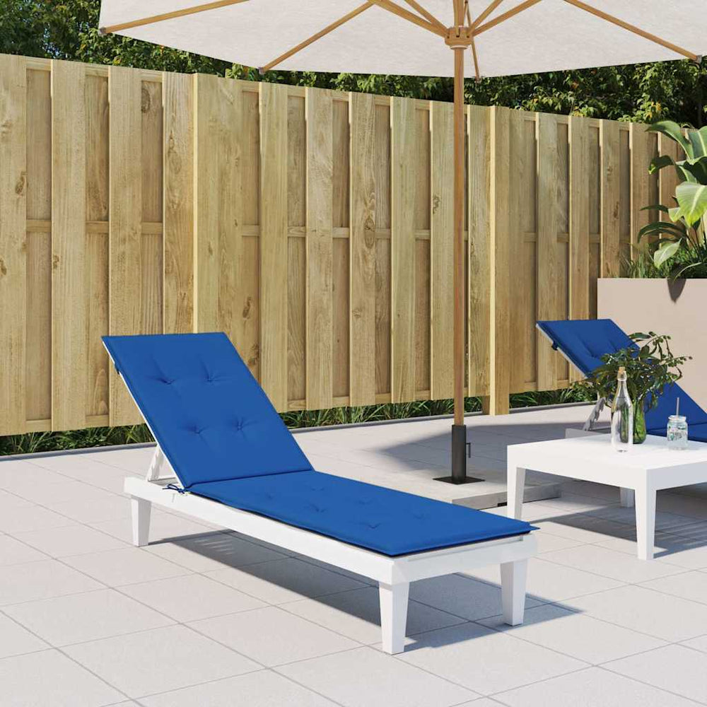 vidaXL Sun Lounger Cushion Royal Blue (75+105)x50x4 cm