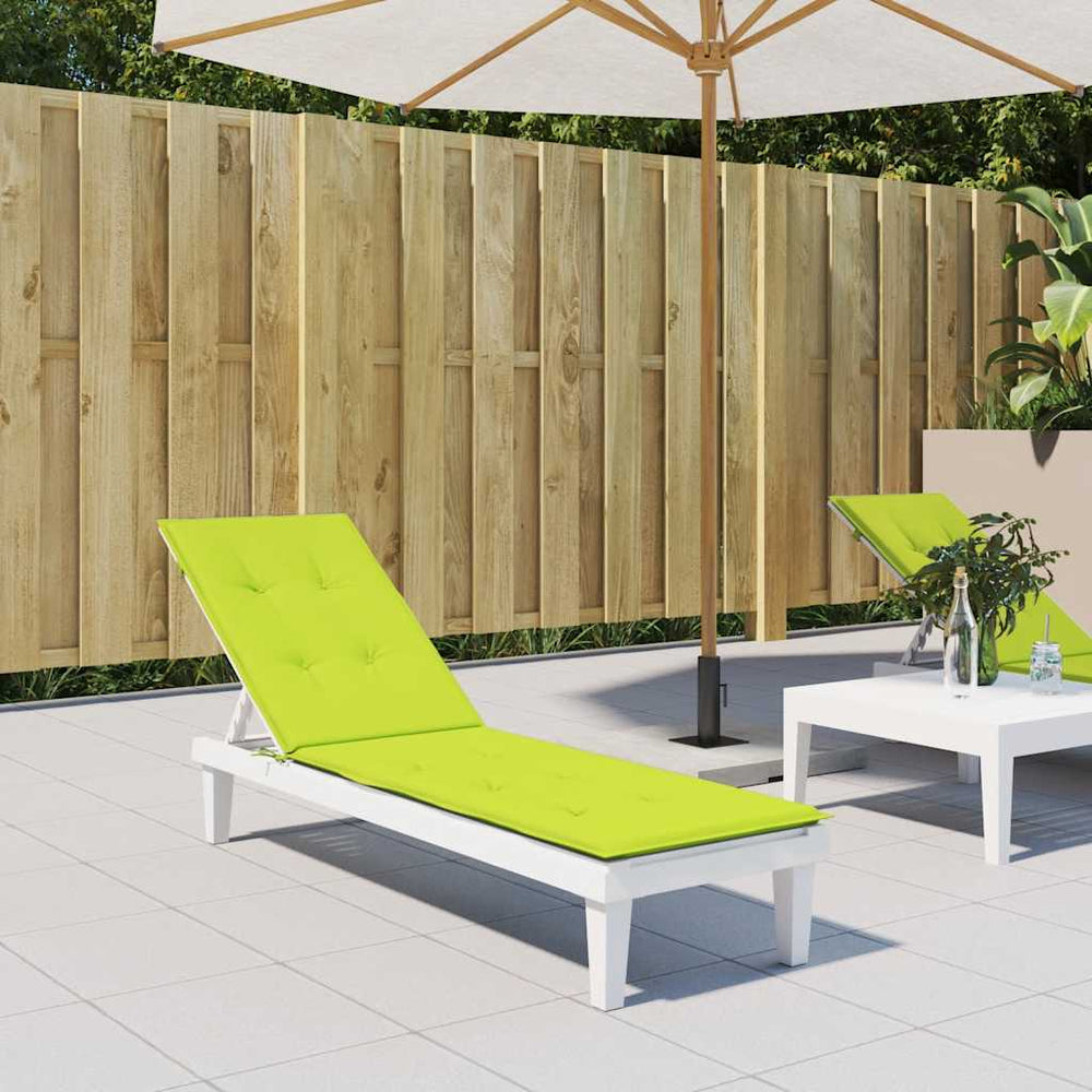 vidaXL Sun Lounger Cushion Light Green (75+105)x50x4 cm
