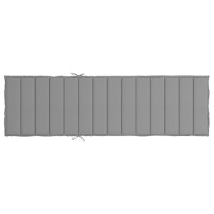 Sonnenliegen-Auflage Grau 200x50x3 cm Oxford-Gewebe