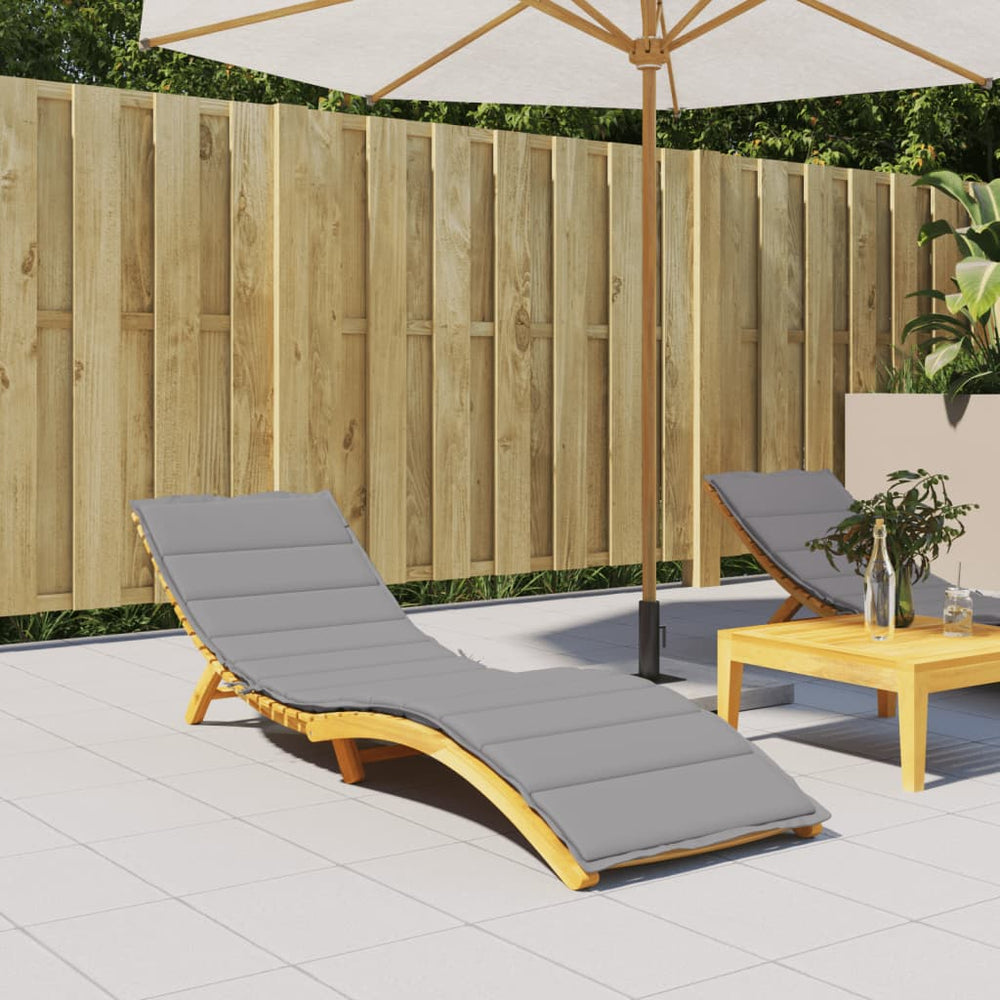vidaXL Sun Lounger Cushion Grey 200x50x3 cm Oxford Fabric