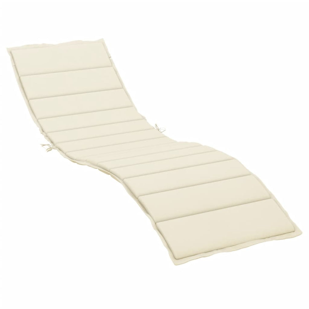 vidaXL Sun Lounger Cushion Cream 200x50x3 cm Oxford Fabric