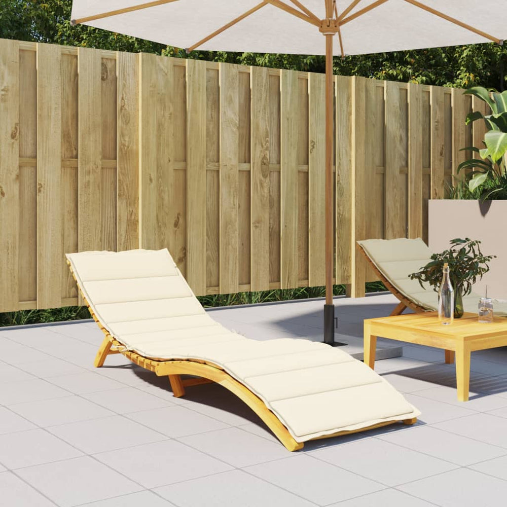 vidaXL Sun Lounger Cushion Cream 200x50x3 cm Oxford Fabric