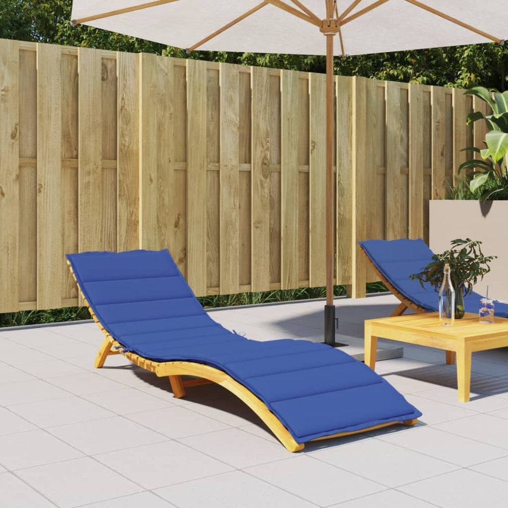 vidaXL Sun Lounger Cushion Royal Blue 200x50x3 cm Oxford Fabric