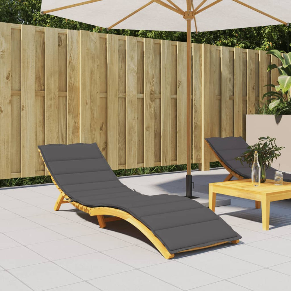 vidaXL Sun Lounger Cushion Anthracite 200x60x3 cm Oxford Fabric