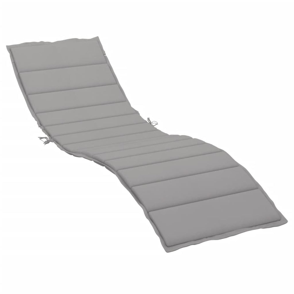vidaXL Sun Lounger Cushion Grey 200x60x3 cm Oxford Fabric