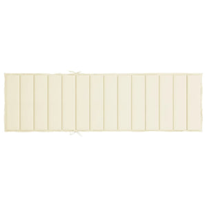 Sonnenliegen-Auflage Creme 200x60x3 cm Oxford-Gewebe