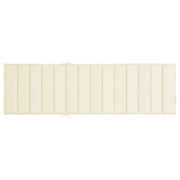 Sonnenliegen-Auflage Creme 200x60x3 cm Oxford-Gewebe