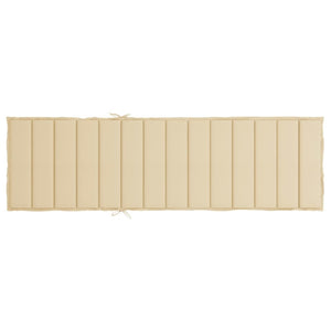 Sonnenliegen-Auflage Beige 200x60x3 cm Oxford-Gewebe