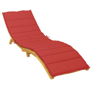 Sonnenliegen-Auflage Rot 200x60x3 cm Oxford-Gewebe