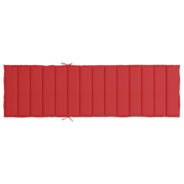 Sonnenliegen-Auflage Rot 200x60x3 cm Oxford-Gewebe