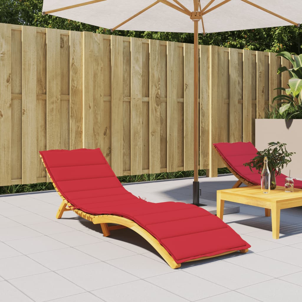 Sonnenliegen-Auflage Rot 200x60x3 cm Oxford-Gewebe