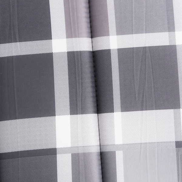 Sonnenliegen-Auflage Grau Karomuster 200x60x3 cm Oxford-Gewebe