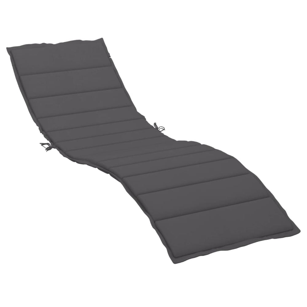 vidaXL Coussin pour chaise longue anthracite 200x70x3 cm tissu Oxford