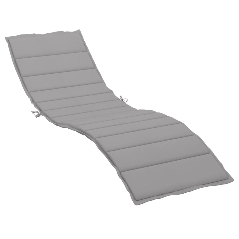 vidaXL Coussin de bain de soleil gris 200x70x3 cm en tissu Oxford