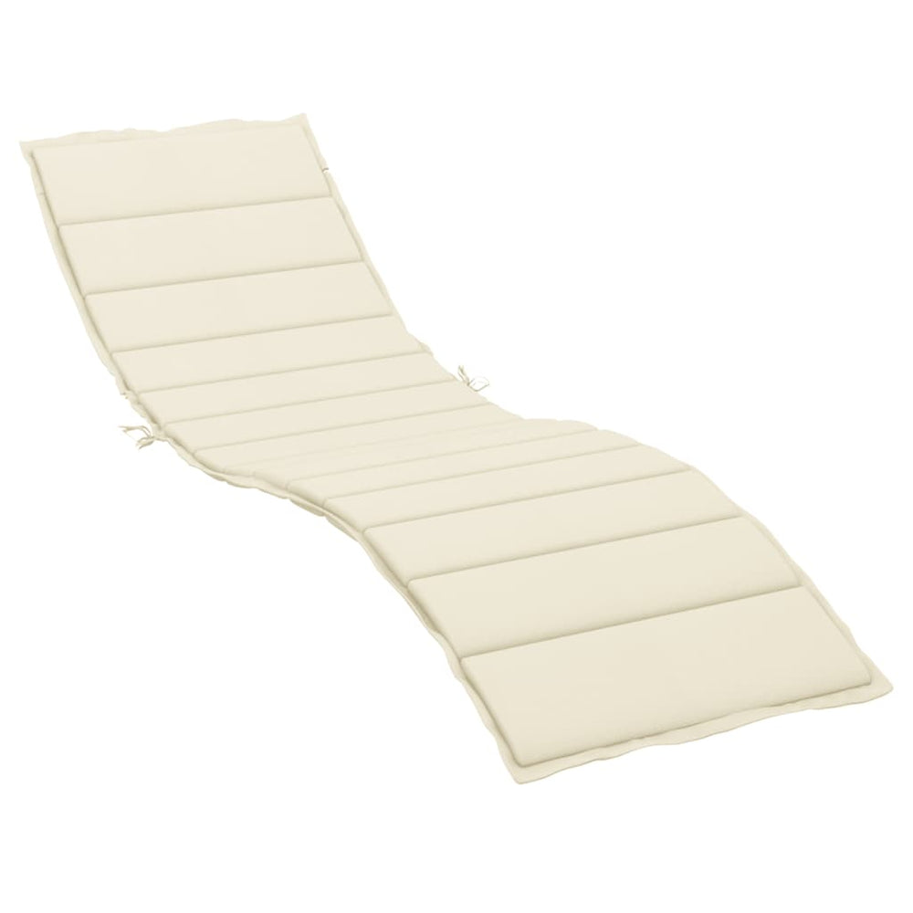 vidaXL Coussin de transat crème 200x70x3 cm en tissu Oxford