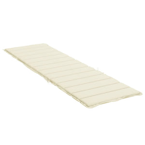 Sonnenliegen-Auflage Creme 200x70x3 cm Oxford-Gewebe