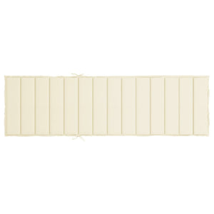 Sonnenliegen-Auflage Creme 200x70x3 cm Oxford-Gewebe
