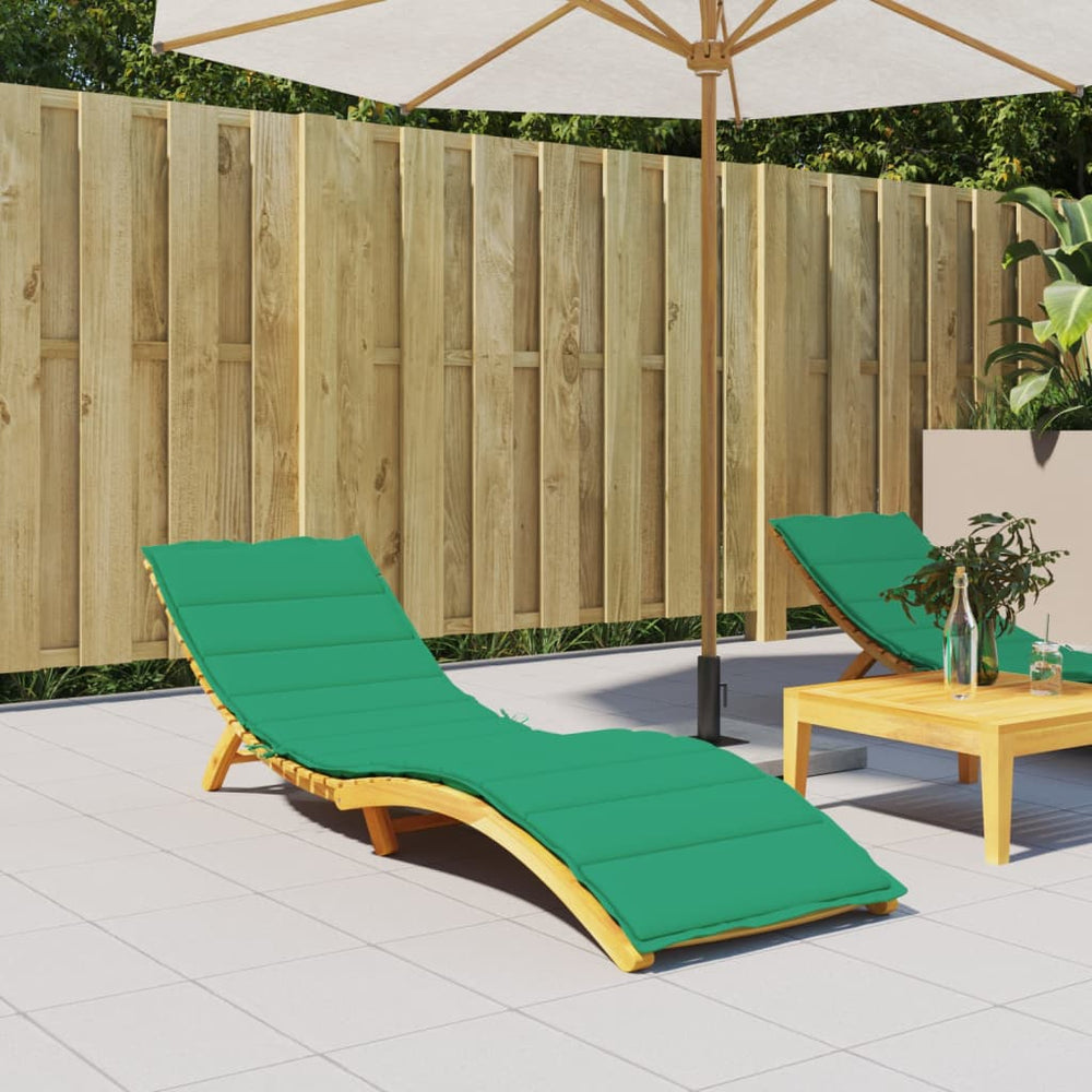vidaXL Coussin de transat vert 200x70x3 cm en tissu Oxford